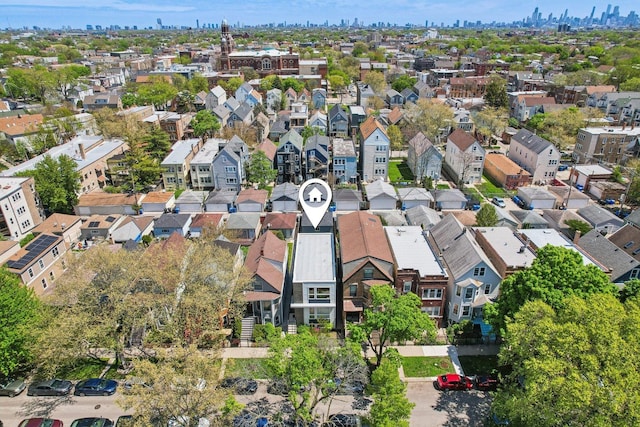 view of property location with a view of skyline