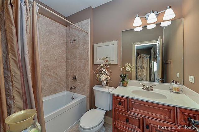 305 S Wright St, Naperville, IL 60540 - bathroom with vanity, toilet, and shower / bathtub combination with curtain