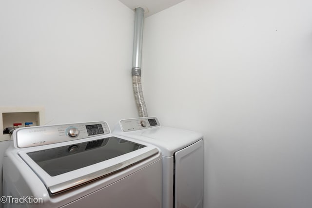 laundry room featuring washer and dryer