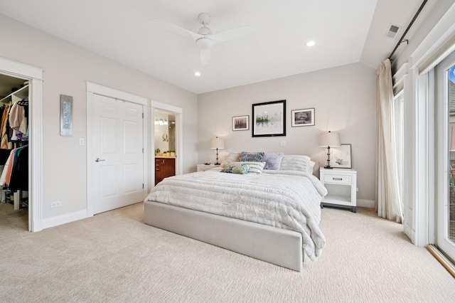 518 Winnetka Ave Unit 301, Winnetka, IL 60093 - bedroom with baseboards, light carpet, and a walk in closet