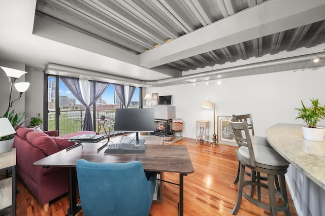 living room featuring light wood finished floors