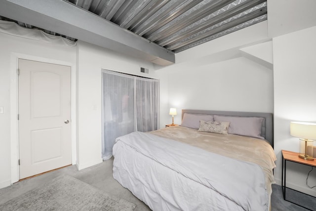 bedroom featuring visible vents