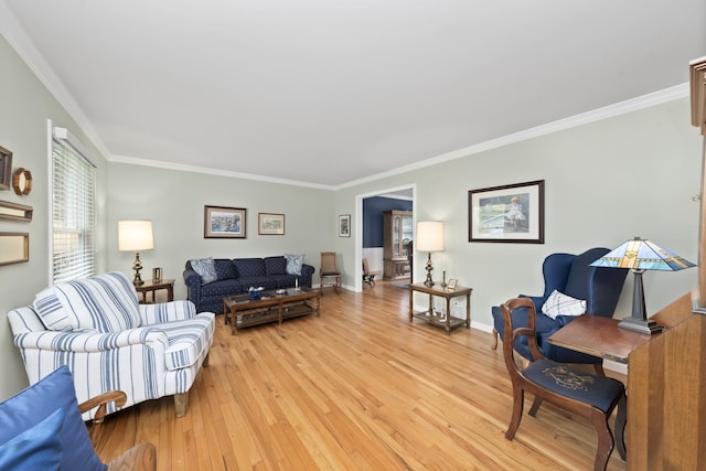 1557 Swallow St, Naperville, IL 60565 - living area featuring crown molding, light wood-type flooring, and baseboards