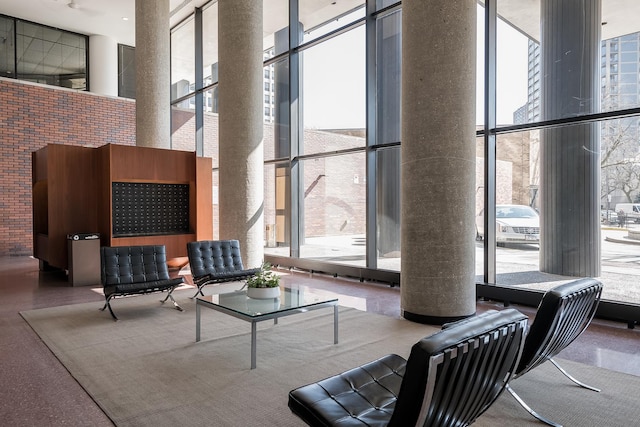 5415 N Sheridan Rd Unit 3004, Chicago, IL 60640 - common area featuring a towering ceiling and floor to ceiling windows