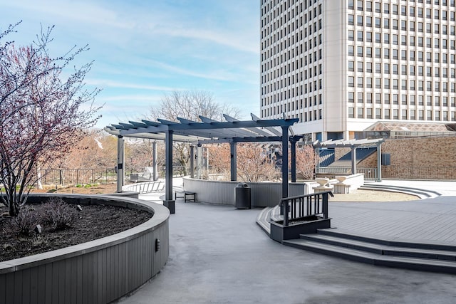 5415 N Sheridan Rd Unit 3004, Chicago, IL 60640 - view of patio with a pergola and a deck