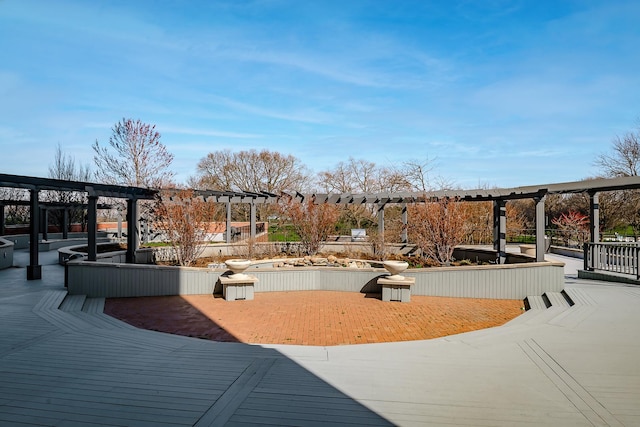 5415 N Sheridan Rd Unit 3004, Chicago, IL 60640 - wooden terrace featuring a pergola
