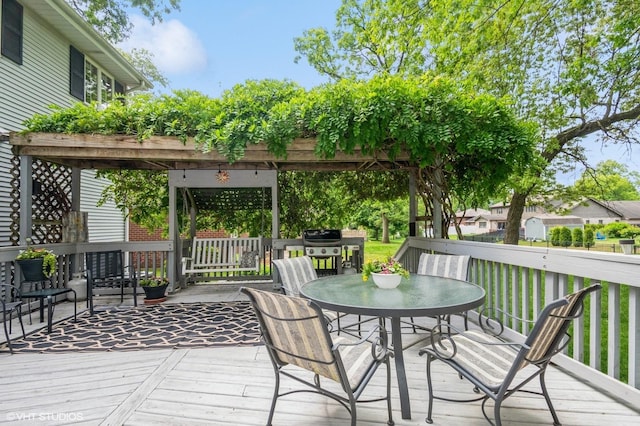 18038 Whitman Ln, Lansing, IL 60438 - deck featuring outdoor dining space