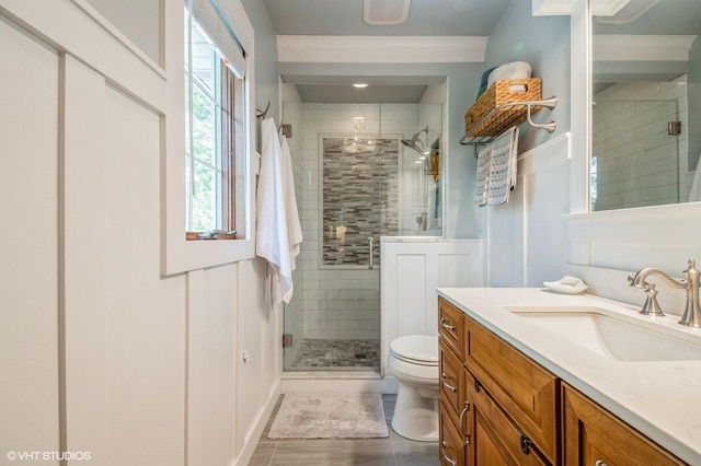 18038 Whitman Ln, Lansing, IL 60438 - full bath with vanity, healthy amount of natural light, and a shower stall
