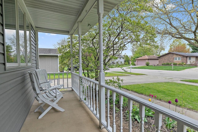 balcony with covered porch