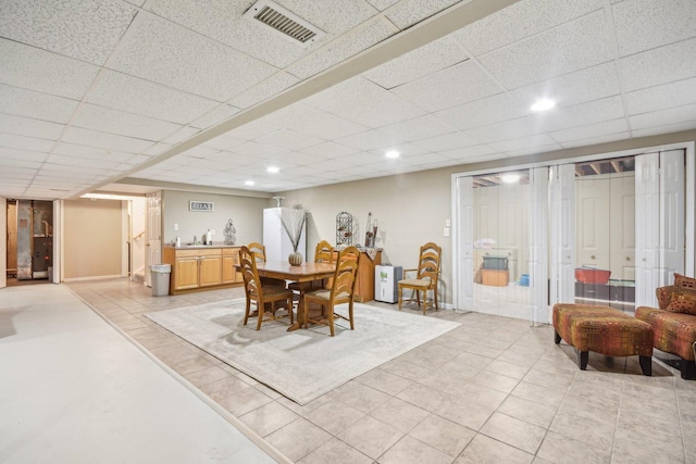 10409 Evendale Dr, Huntley, IL 60142 - dining space with a paneled ceiling and recessed lighting