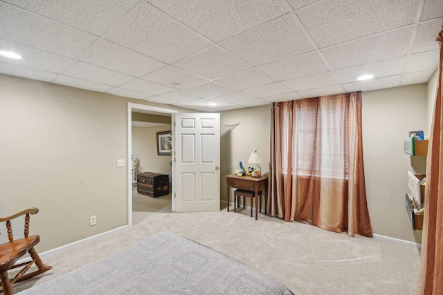 10409 Evendale Dr, Huntley, IL 60142 - carpeted bedroom with a drop ceiling, baseboards, and recessed lighting