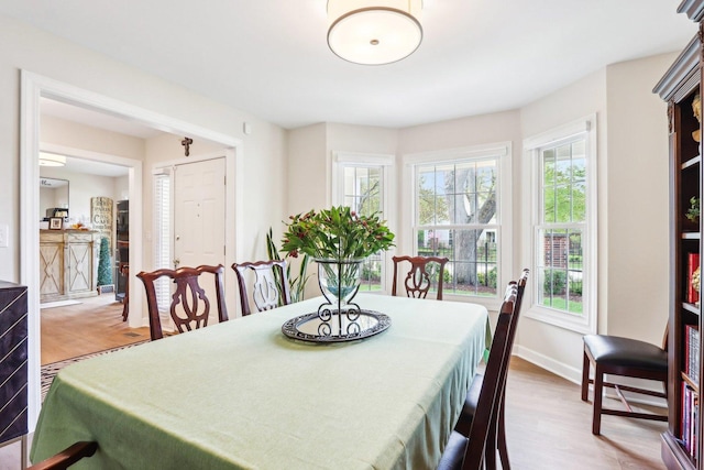 316 Spring Creek Cir, Schaumburg, IL 60173 - dining room featuring light wood-style flooring and baseboards