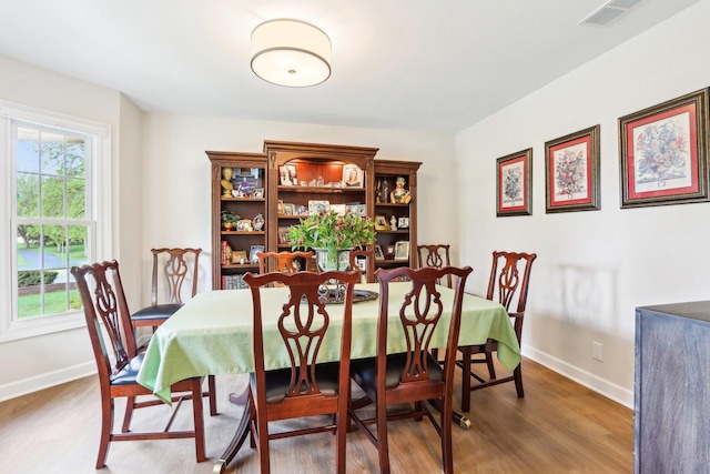 316 Spring Creek Cir, Schaumburg, IL 60173 - dining area featuring baseboards and wood finished floors