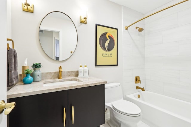 316 Spring Creek Cir, Schaumburg, IL 60173 - bathroom with toilet, vanity, and tub / shower combination