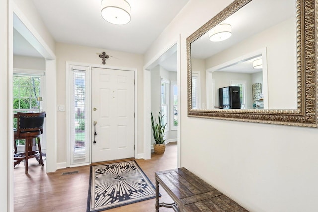 316 Spring Creek Cir, Schaumburg, IL 60173 - foyer entrance with wood finished floors and baseboards