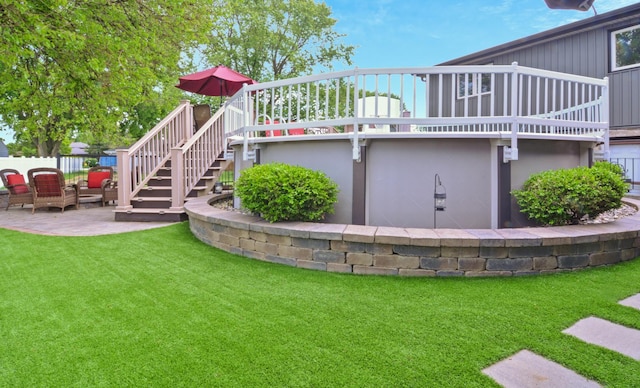4690 W 130th Ct, Alsip, IL 60803 - view of yard with a patio and stairway