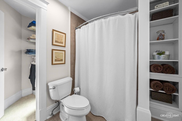 759 E Wilson St, Batavia, IL 60510 - bathroom with toilet and a shower with curtain