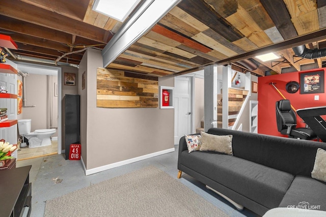 759 E Wilson St, Batavia, IL 60510 - finished basement with baseboards and stairway