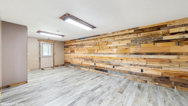 121 Northern Ter, Island Lake, IL 60042 - unfurnished room with wooden walls, wood finished floors, and baseboards