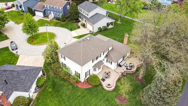 birds eye view of property featuring a residential view