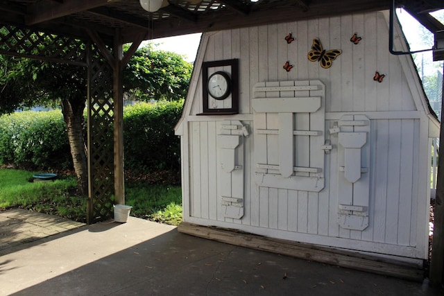 view of shed