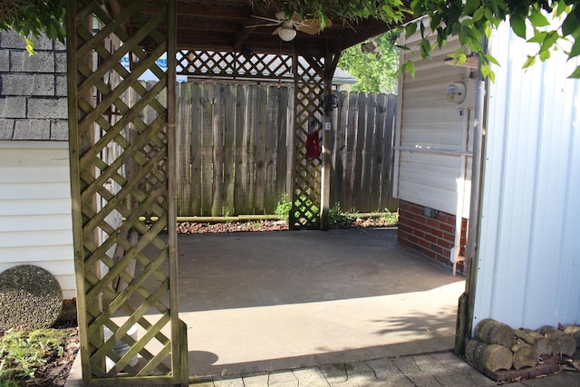 view of patio with fence