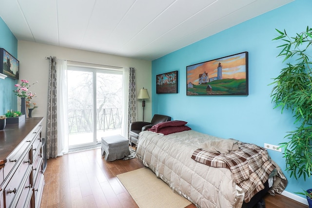5300 Walnut Ave Unit 4D, Downers Grove, IL 60515 - bedroom featuring wood finished floors and access to exterior