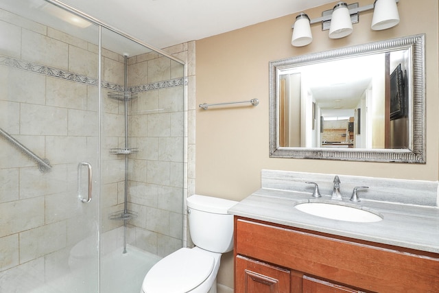 5300 Walnut Ave Unit 4D, Downers Grove, IL 60515 - full bath with vanity, toilet, and a stall shower