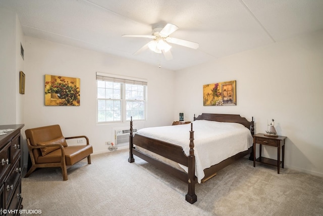 1220 Depot St Unit 112, Glenview, IL 60025 - bedroom featuring light colored carpet, visible vents, baseboards, and ceiling fan