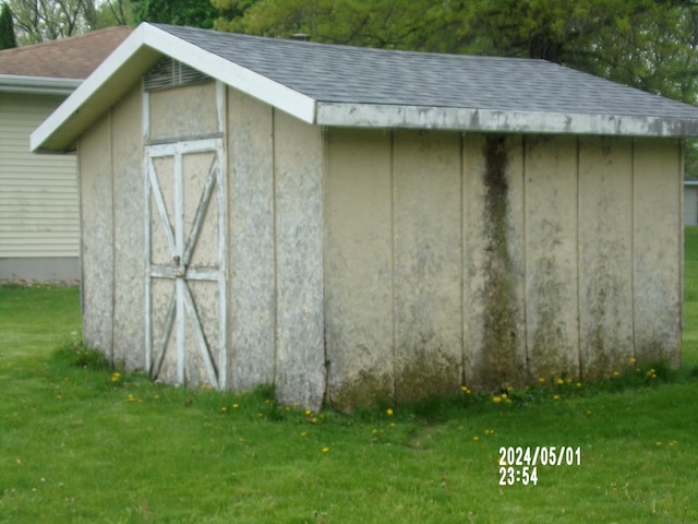 view of shed