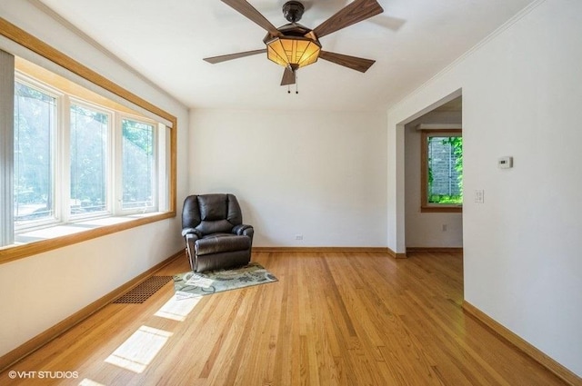 5116 N New England Ave, Chicago, IL 60656 - unfurnished room featuring light wood finished floors and a ceiling fan