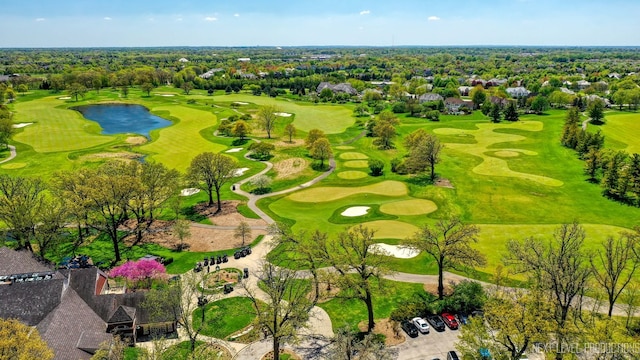 2401 Legacy Dr, Aurora, IL 60502 - bird's eye view of a golf club and a nearby body of water