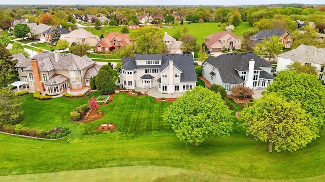 aerial view of residential area