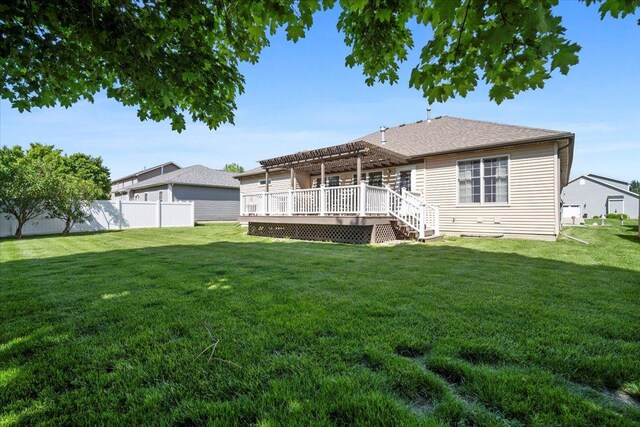 1721 Partridge Pt, Normal, IL 61761 - back of house featuring a pergola and a wooden deck