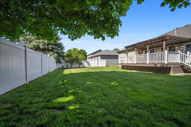 1721 Partridge Pt, Normal, IL 61761 - view of yard featuring a pergola and a deck