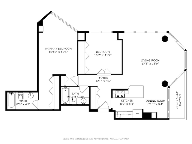 111 W Maple St Unit 1001, Chicago, IL 60610 - floor plan / room layout
