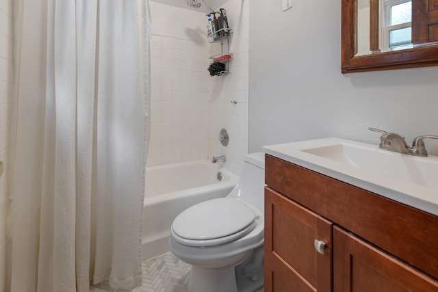 19 S 11th St, Saint Charles, IL 60174 - bathroom with toilet, shower / tub combo with curtain, and vanity