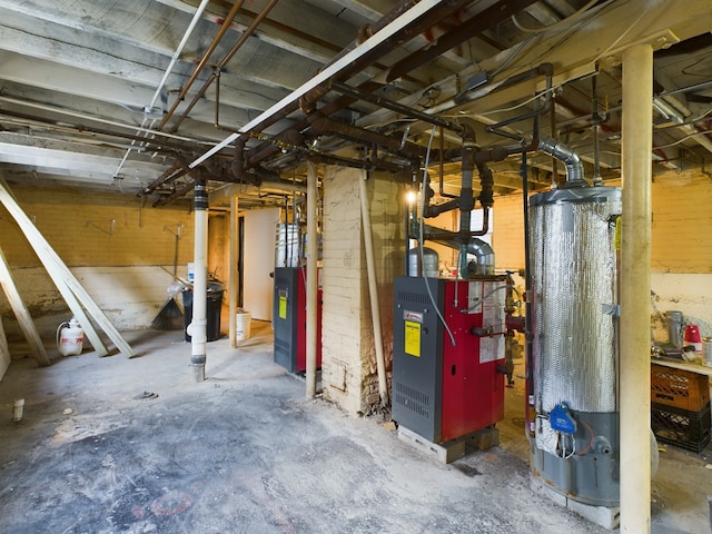 625 Ingraham Ave, Calumet City, IL 60409 - unfinished below grade area featuring gas water heater and a heating unit