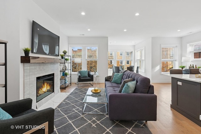 847 W Ainslie St Unit 2E, Chicago, IL 60640 - living area with recessed lighting, plenty of natural light, and wood finished floors