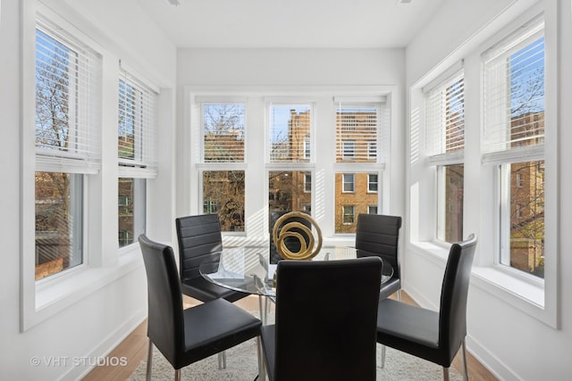 847 W Ainslie St Unit 2E, Chicago, IL 60640 - sunroom featuring wood finished floors and baseboards