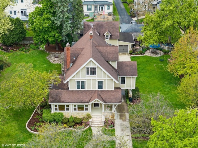 aerial view of property and surrounding area