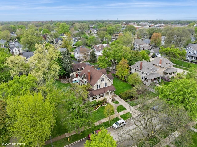 aerial perspective of suburban area