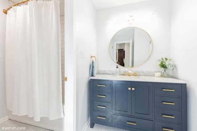6361 Patricia Dr, Matteson, IL 60443 - bathroom featuring vanity and baseboards