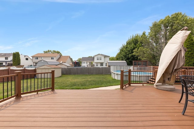 2013 Graystone Dr, Joliet, IL 60431 - wooden deck featuring a residential view