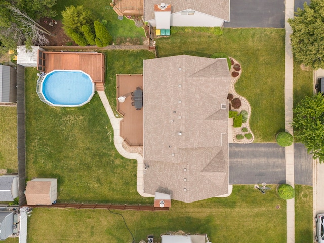 2013 Graystone Dr, Joliet, IL 60431 - drone / aerial view of a pool area