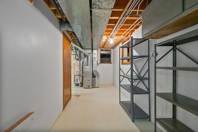 9228 Ridgeland Ave, Oak Lawn, IL 60453 - unfinished basement featuring heating unit and gas water heater