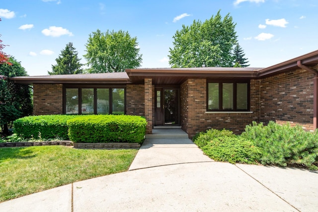 9228 Ridgeland Ave, Oak Lawn, IL 60453 - view of exterior entry featuring brick siding and a lawn