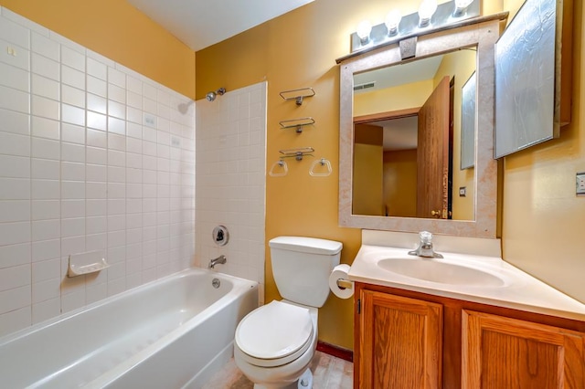 99 Gant Cir Unit C, Streamwood, IL 60107 - full bathroom with toilet, tub / shower combination, vanity, and visible vents