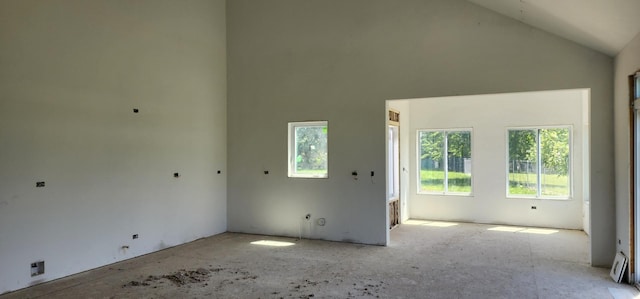 24415 W Quail Dr, Channahon, IL 60410 - unfurnished room featuring high vaulted ceiling