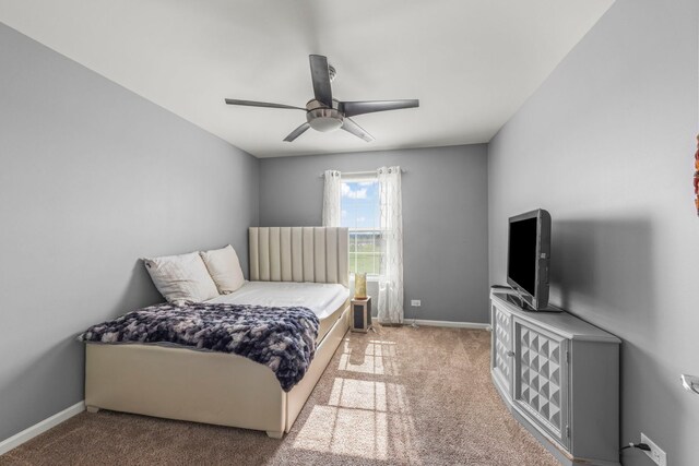 8529 Sawyer Ct, Joliet, IL 60431 - carpeted bedroom featuring baseboards and ceiling fan